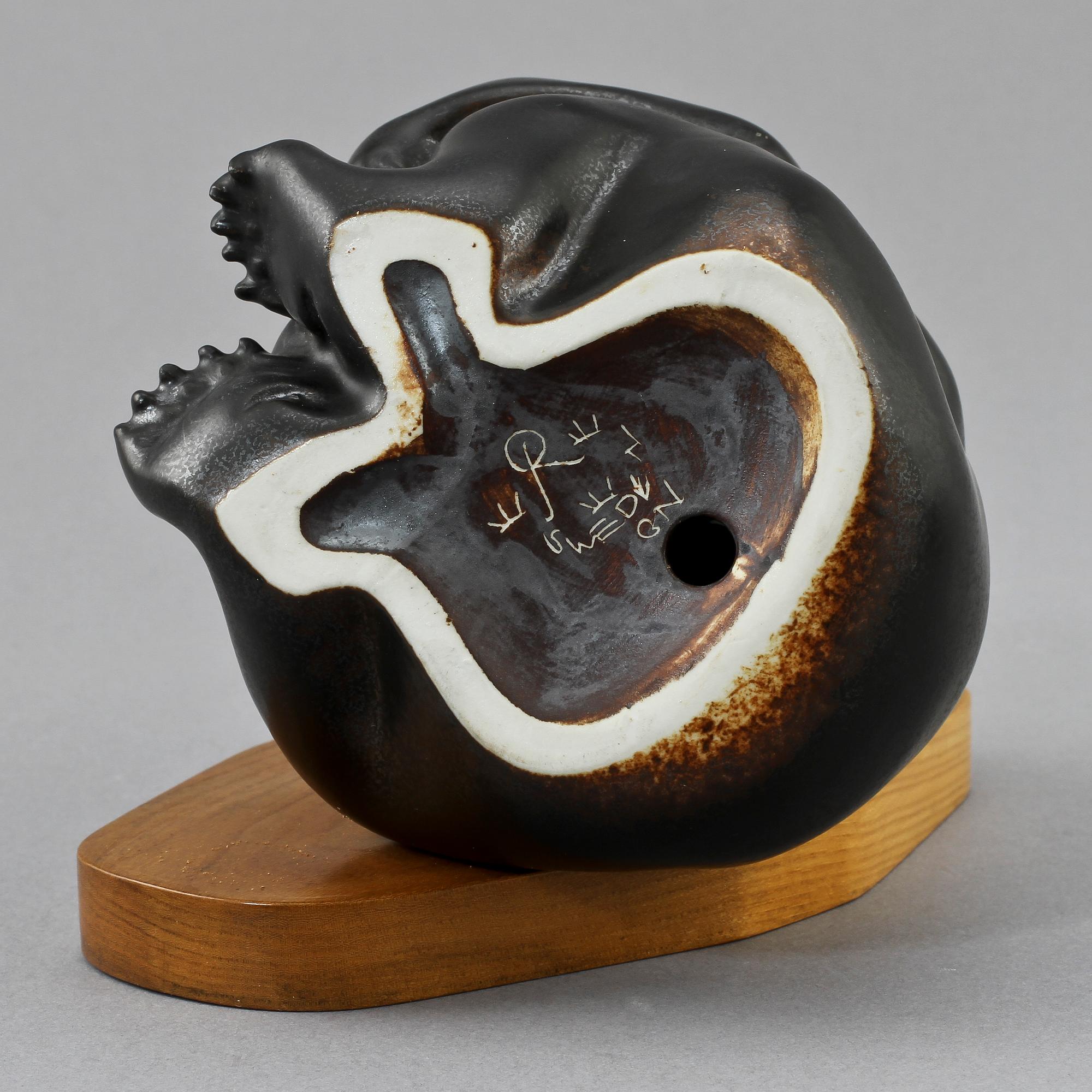 FIGURINER, 2 st, stengods, Gunnar Nylund, Rörstrand, 1900-tal.