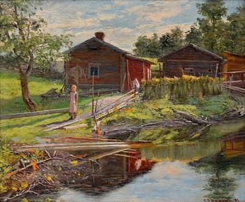 Sigfrid August Keinänen, SUMMER BY THE HUT.