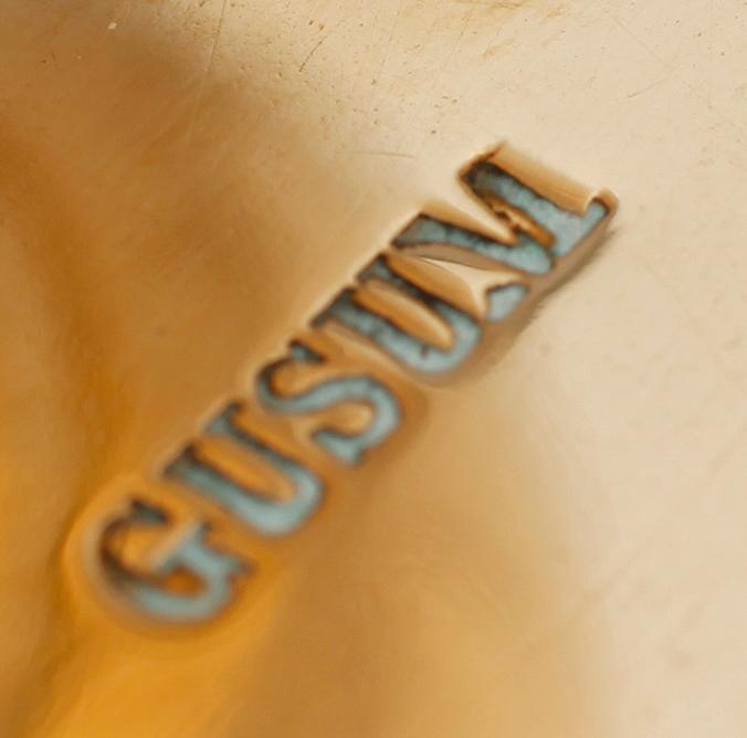 SKRIVBORDSUPPSATS, 4 delar, mässing, Gusums Bruk, 1900-talets första hälft.