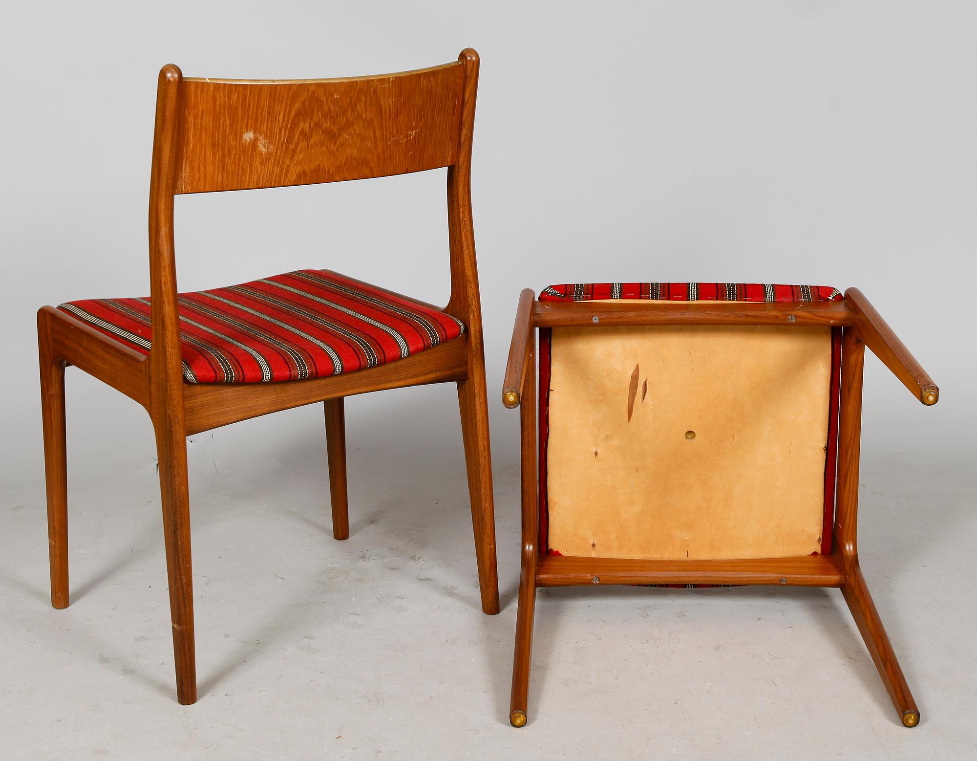 STOLAR, 6 st, Westergaards Möbelfabrik Silkeborg, Danmark, 1960-tal.