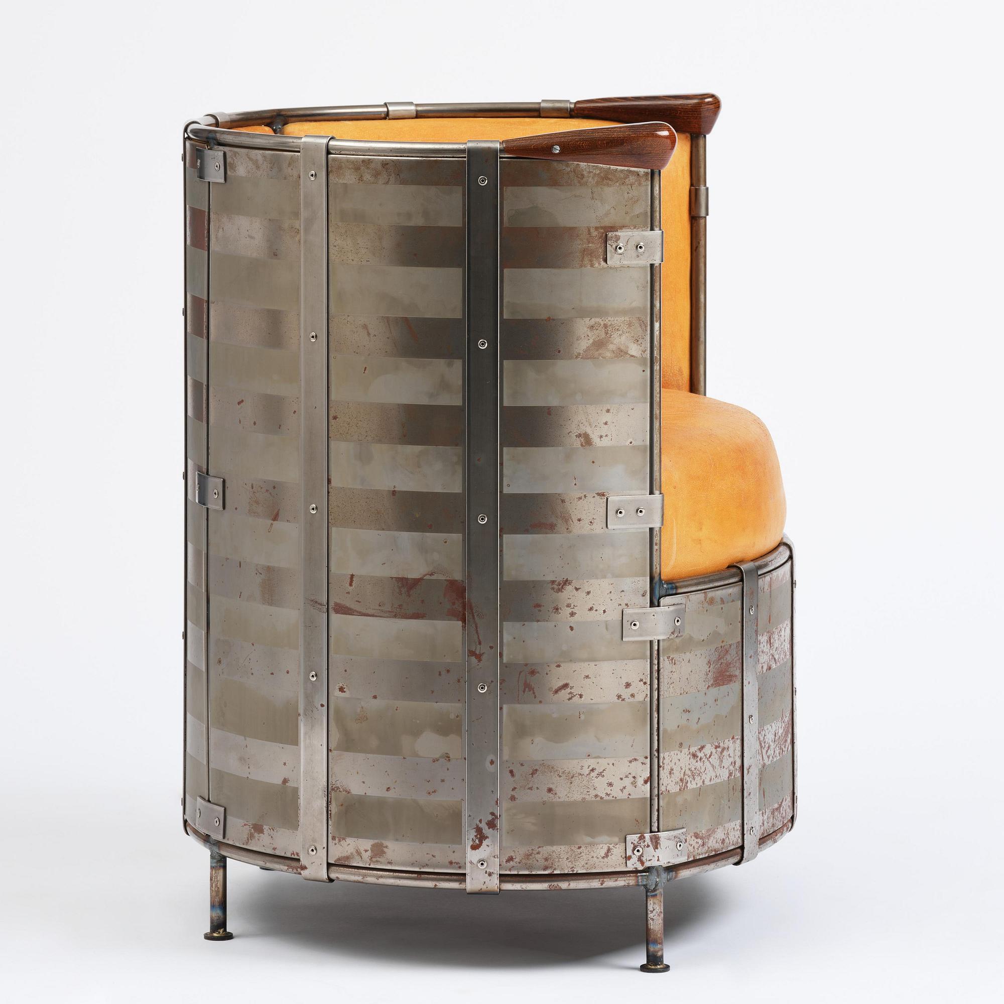 Mats Theselius, an "Älgskinnsfåtöljen" armchair, ed. 230/360, Källemo, Värnamo, post 1991.