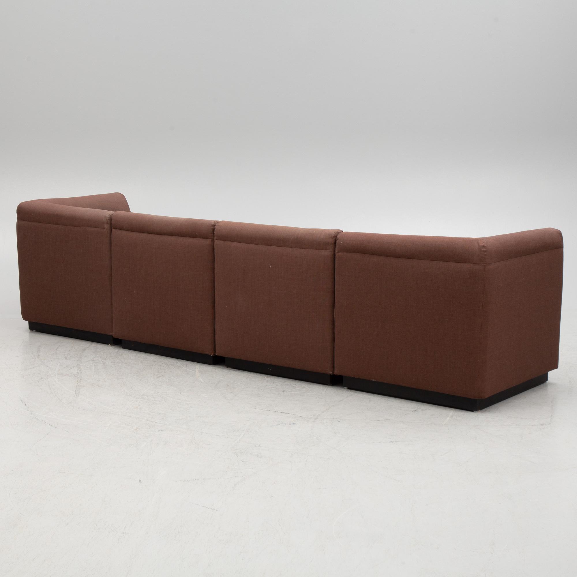 Modulsoffa, 8 delar, JOC Vetlanda, 1970-tal.