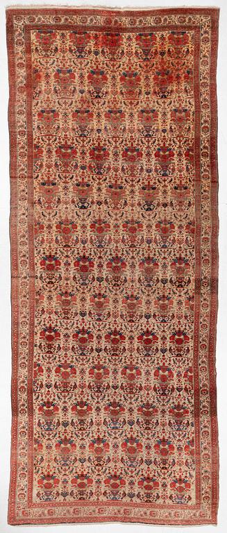 Carpet, oriental /Abadeh with Zil-isultan pattern, approx. 490 x 204 cm.