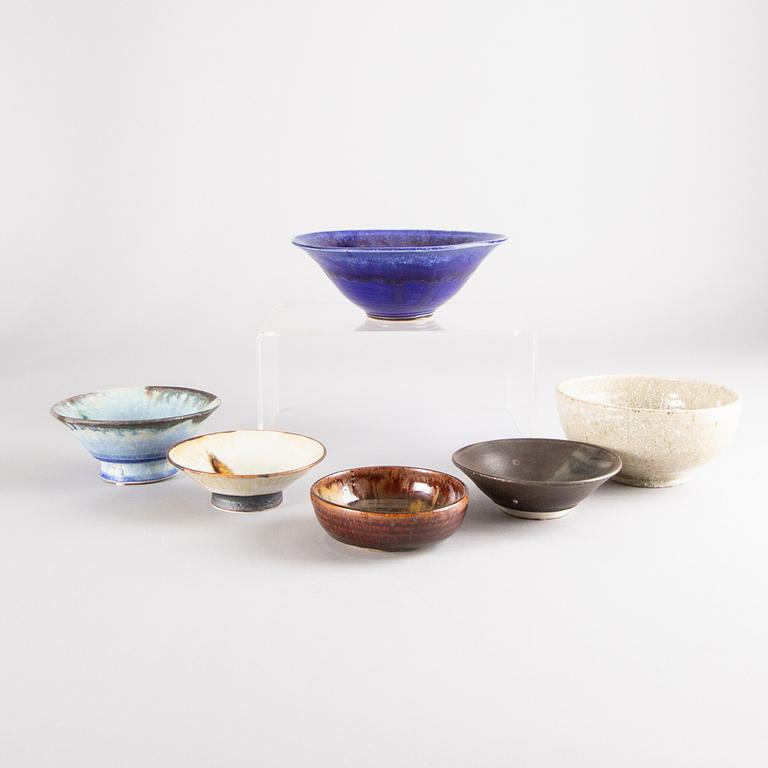 Carl Cunningham-Cole, a set of six stoneware bowls.