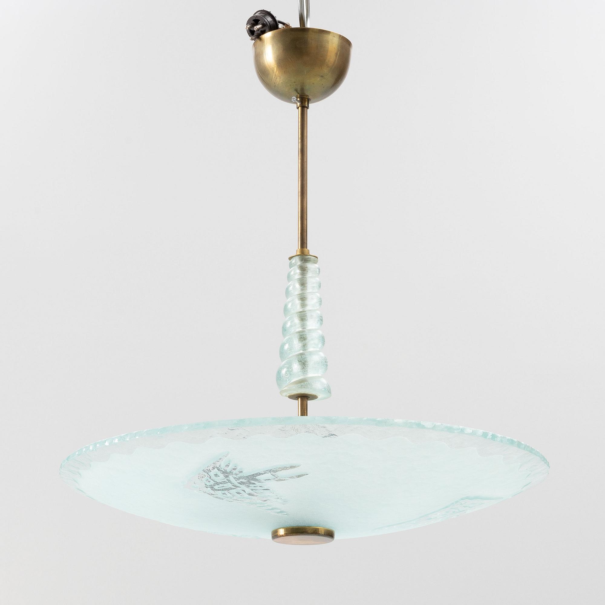 A "Swedish Grace" ceiling lamp, 1930s.