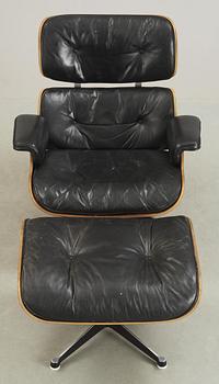 A Charles & Ray Eames 'Lounge Chair and ottoman', Herman Miller, USA.