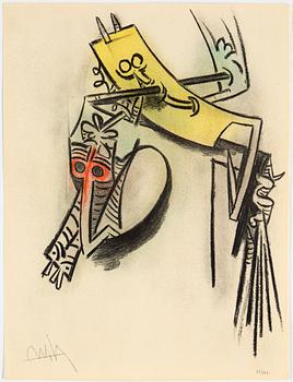A SET of ten WIFREDO LAM coloured etchings, signed and numbered 79/262.