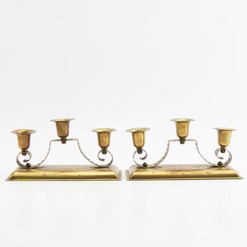 Candelabras and Christmas tree candle holders as well as Christmas tree decorations 22 pcs 20th century.