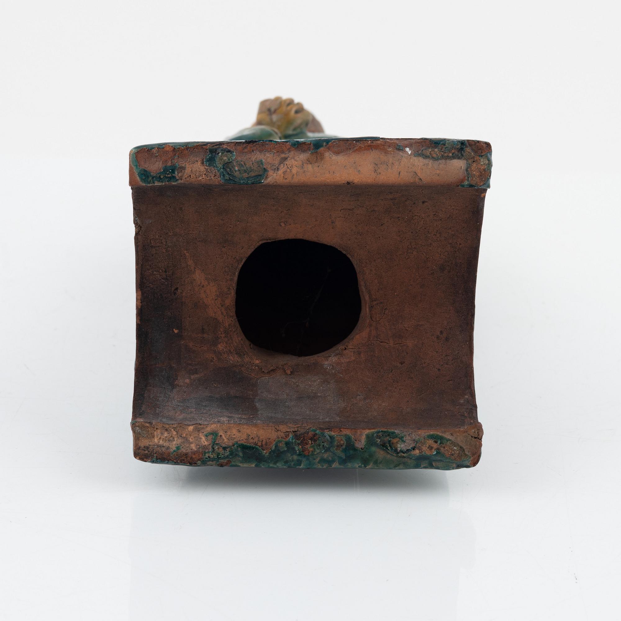 A roof tile figure of an immortal, Ming style, China 19th century.