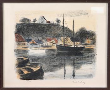 GUSTAV RUDBERG, färglitografi, sign o numr 113/360.