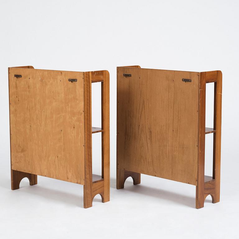 Josef Frank, a pair of mahogany wall shelves, model 2127, Svenskt Tenn Sweden, probably 1950's.