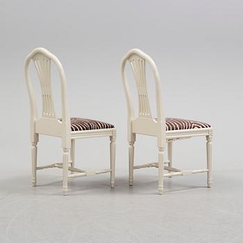 Six Gustavian style chairs, second half of the 20th Century.