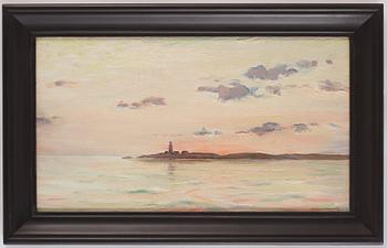 Ingeborg Westfelt-Eggertz, Sunset over Hållö and Hållö Lighthouse, Bohuslän.