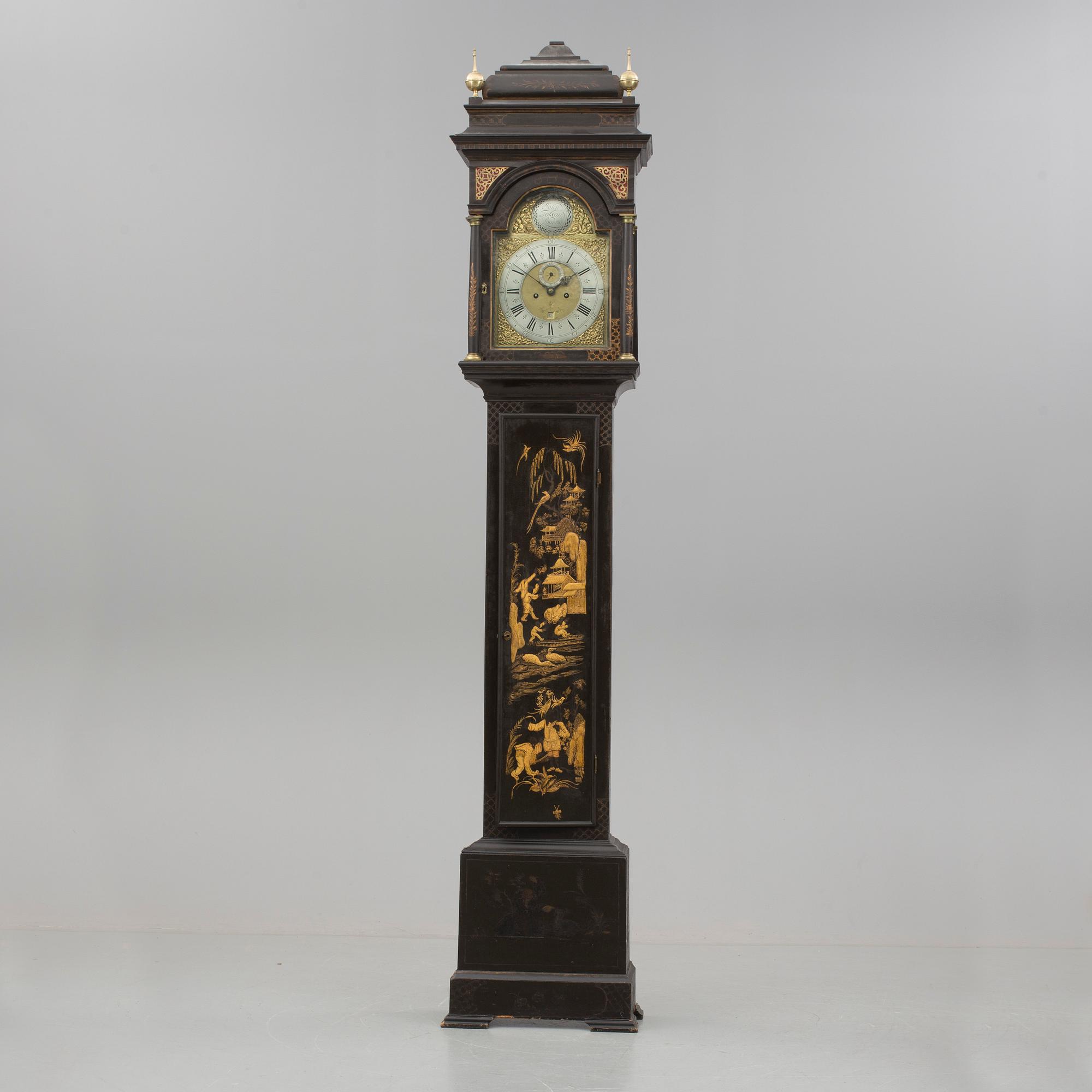 GOLVUR, pendel samt 2 lod, John Tolson, London, 1800-tal.