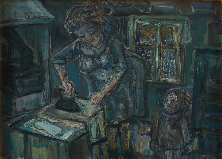 OLLE NORDBERG, olja på pannå, signerad samt daterad 72.