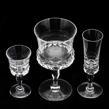 GLASSERVISDELAR, 19 st. "Silvia", Ingeborg Lundin, Orrefors.