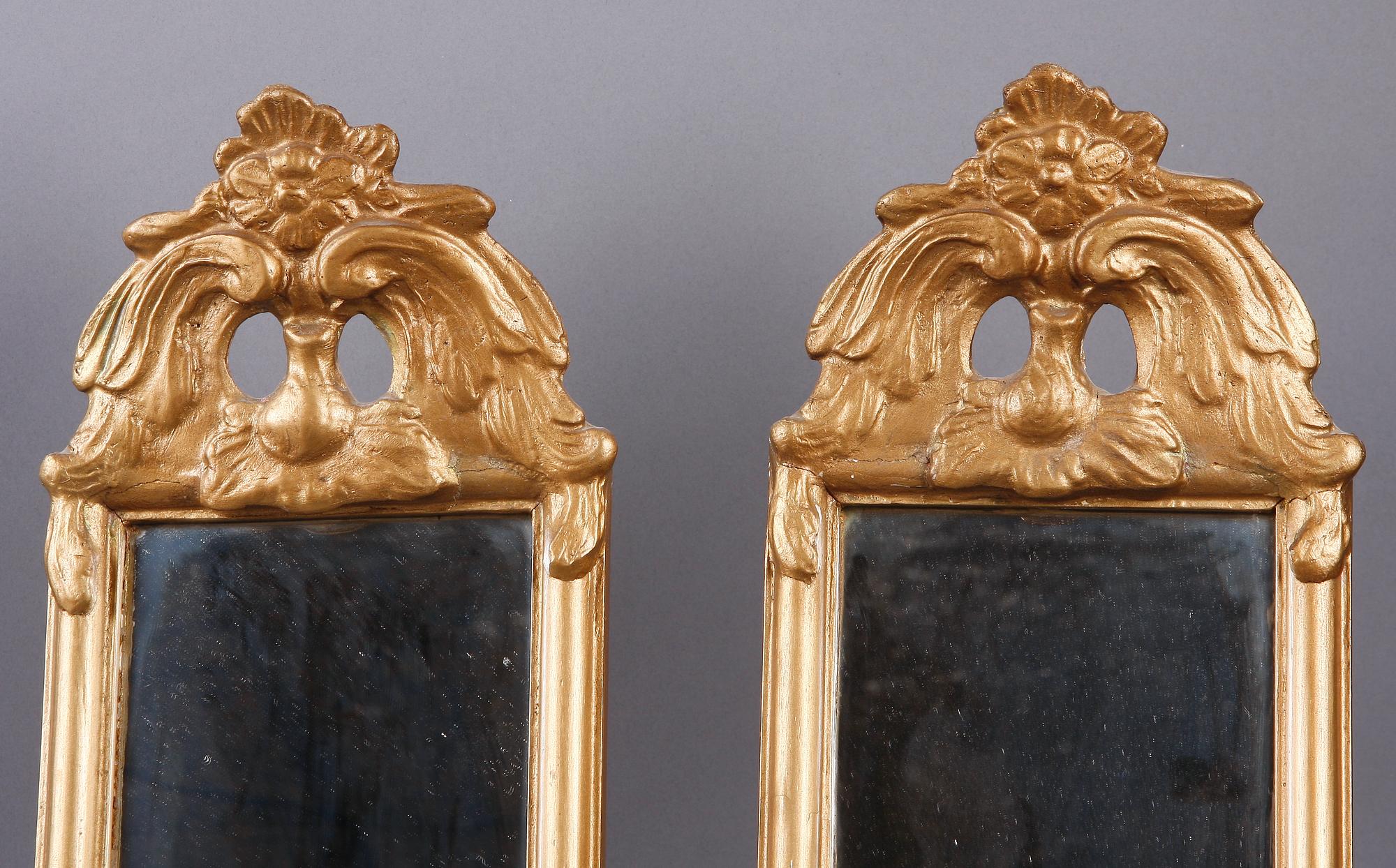 SPEGELAMPETTER, ett par, rokokostil, 1900-tal.