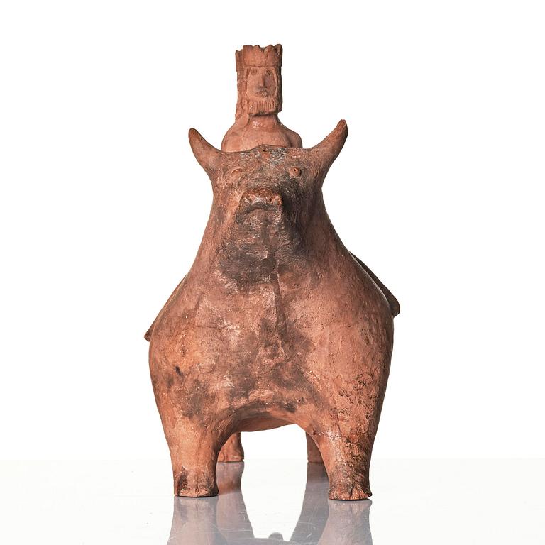 Helga Henschen, "Bröllopsresan", skulptur, terrakotta, egen studio 1950-60-tal.