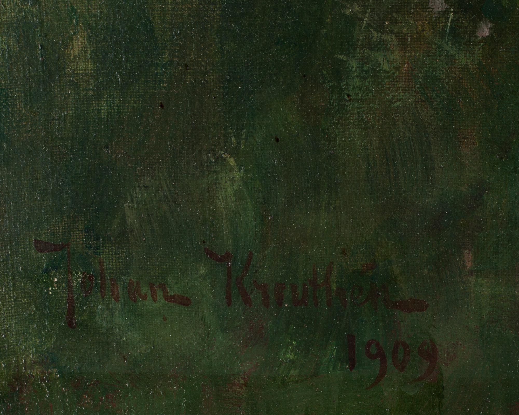 JOHAN KROUTHÉN, olja på duk, signerad och daterad 1909.