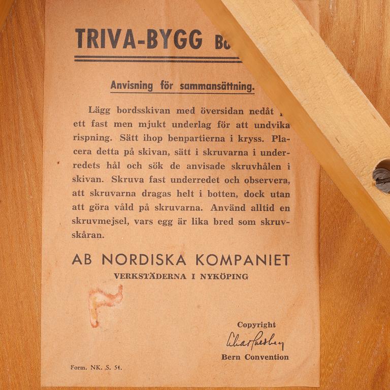 BORD, Triva-serien, NK. 1900-talets mitt.