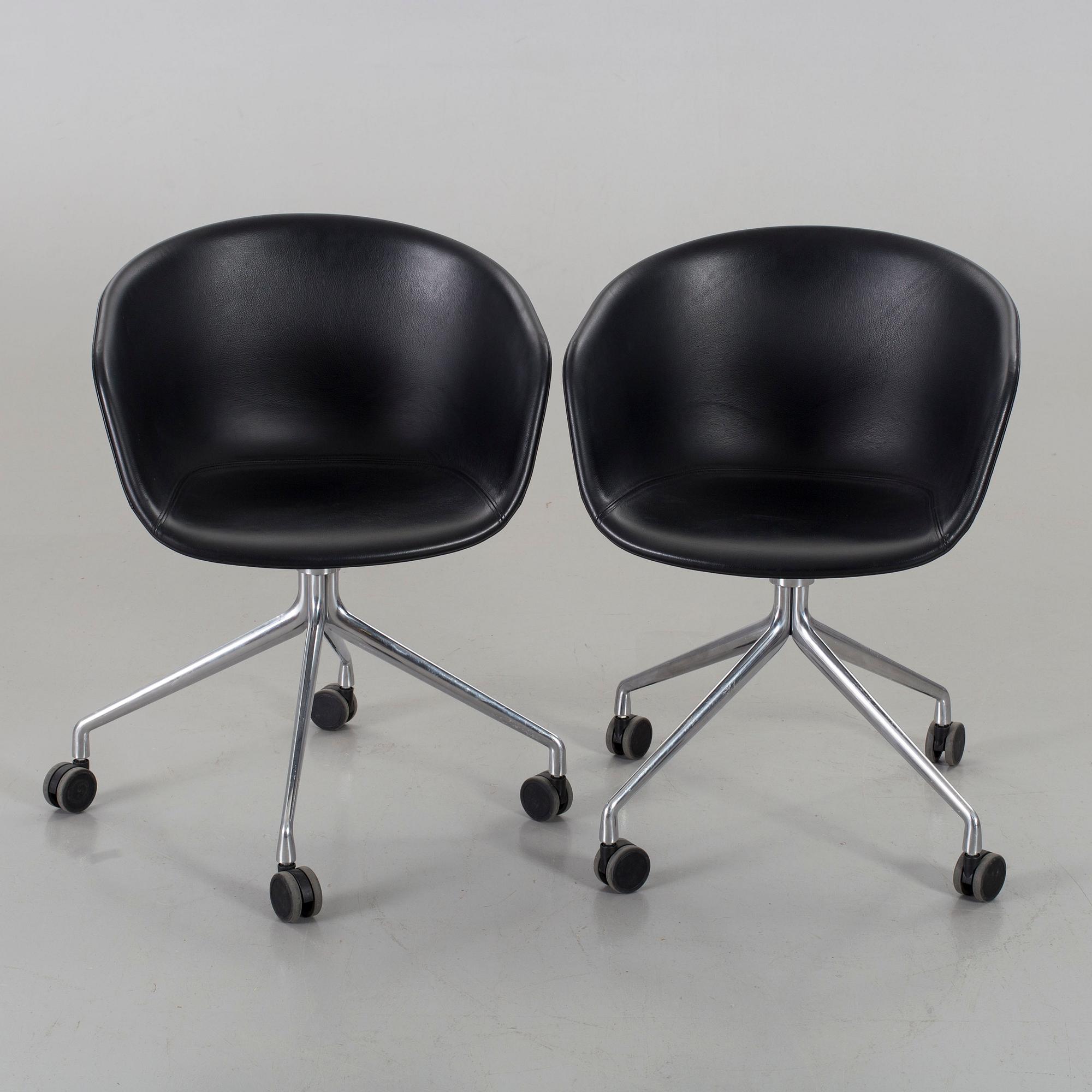 TWO ARMCHAIRS, "About a chair AAC 25" Hee Welling & Hay.