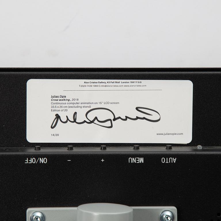 Julian Opie, "Crow walking", 2018.