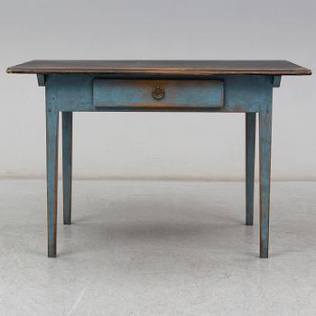 a painted table from the mid 19th century.