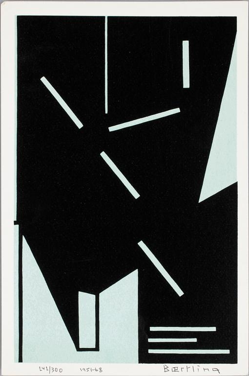 OLLE BAERTLING, färglitografi, sing, daterad, 1951-68, numr, 242/300.
