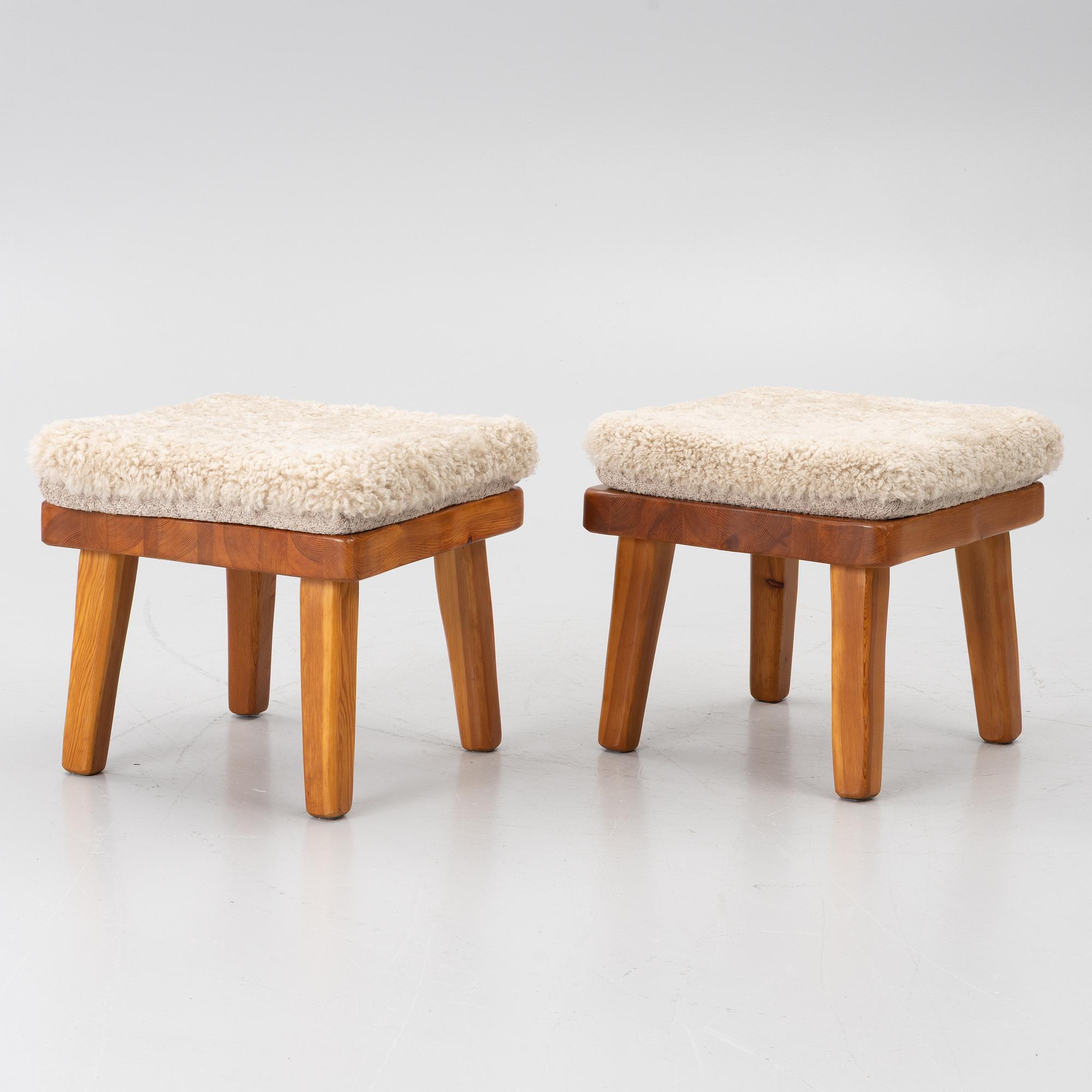 Stools, a pair, second half of the 20th century.