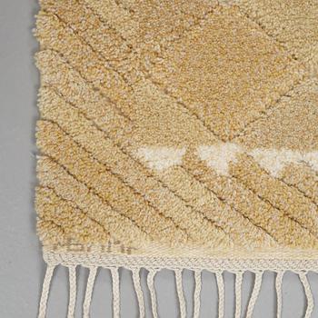 Barbro Nilsson, A CARPET, "Paris, gul", knotted pile in relief, ca 255 x 170 cm, signed AB MMF BN.