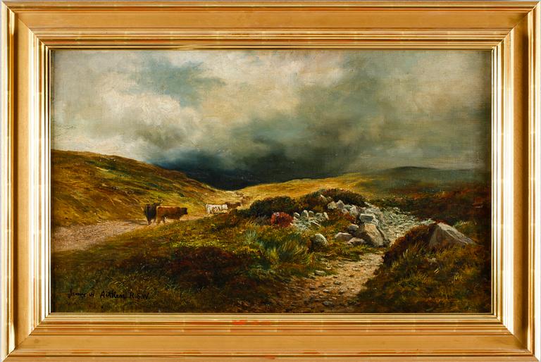 OKÄND KONSTNÄR, olja på duk, bär signatur James A Aitken RSW, England, 1800-talets andra hälft.