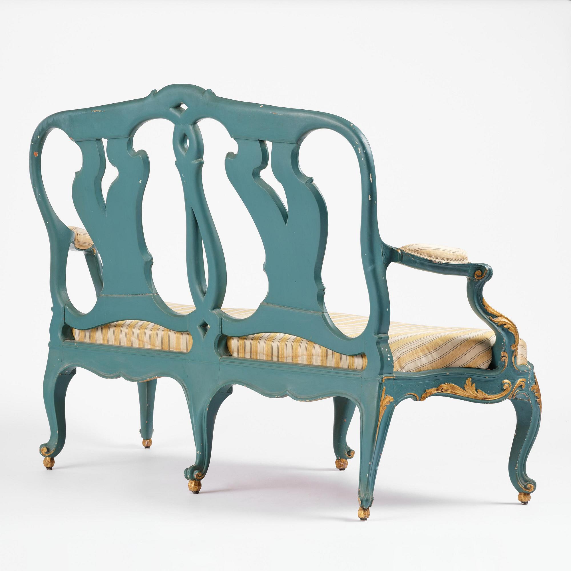 A Swedish carved rococo sofa by A. Thunberg (master in Stockholm 1756-91).