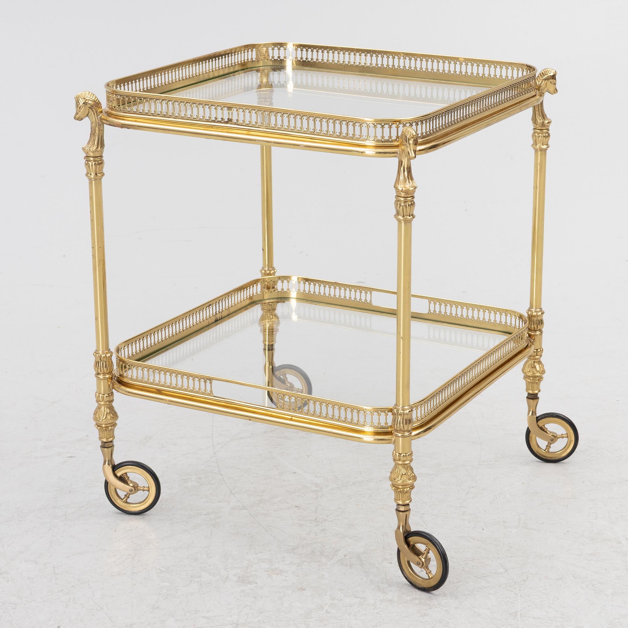 Serving cart, mid-20th century.