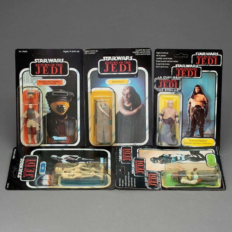 STAR WARS, 4 stycken actionfigurer, Kenner samt Palitoy, 1983-84.