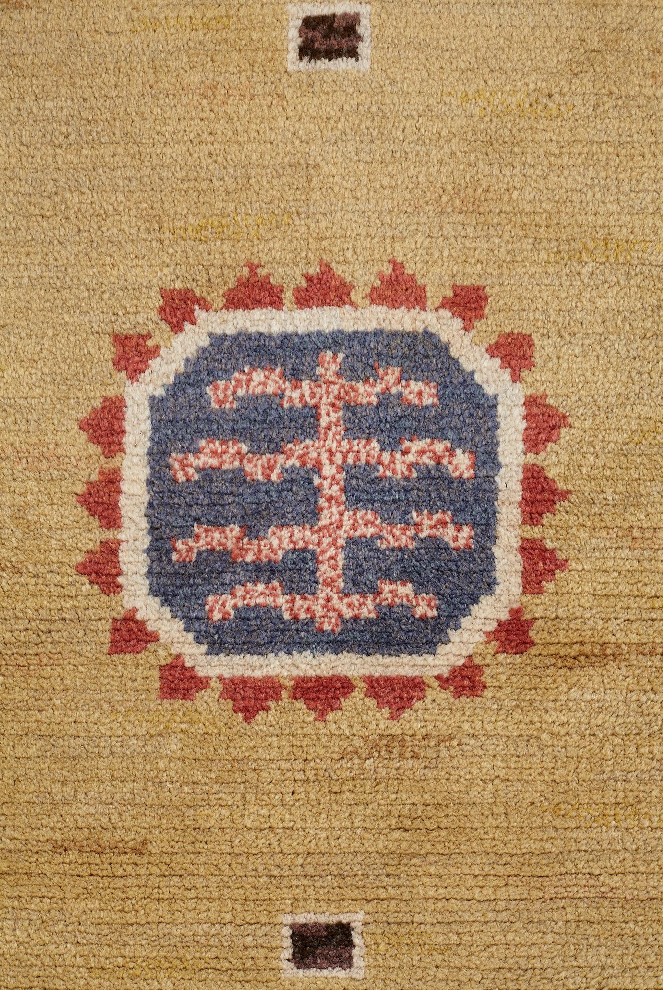 Märta Måås-Fjetterström, MATTO, "Skriftlösa", knotted pile, ca 317 x 219 cm, signed AB MMF.