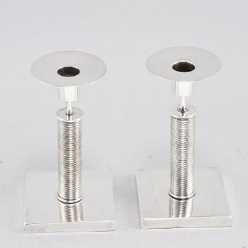 LJUSSTAKAR, nysilver, Rolf Engströmer, Fabriksaktiebolaget Kronsilver, 1930-tal.
