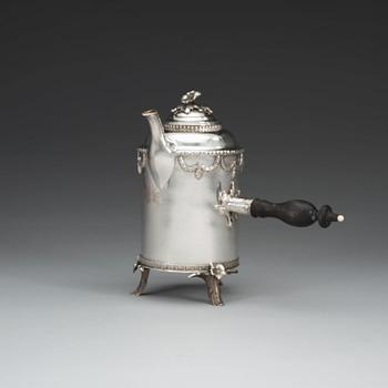 KAFFEKANNA, silver, gustaviansk, Gustaf Elfström, Sala 1783. Vikt ca 819 gram.