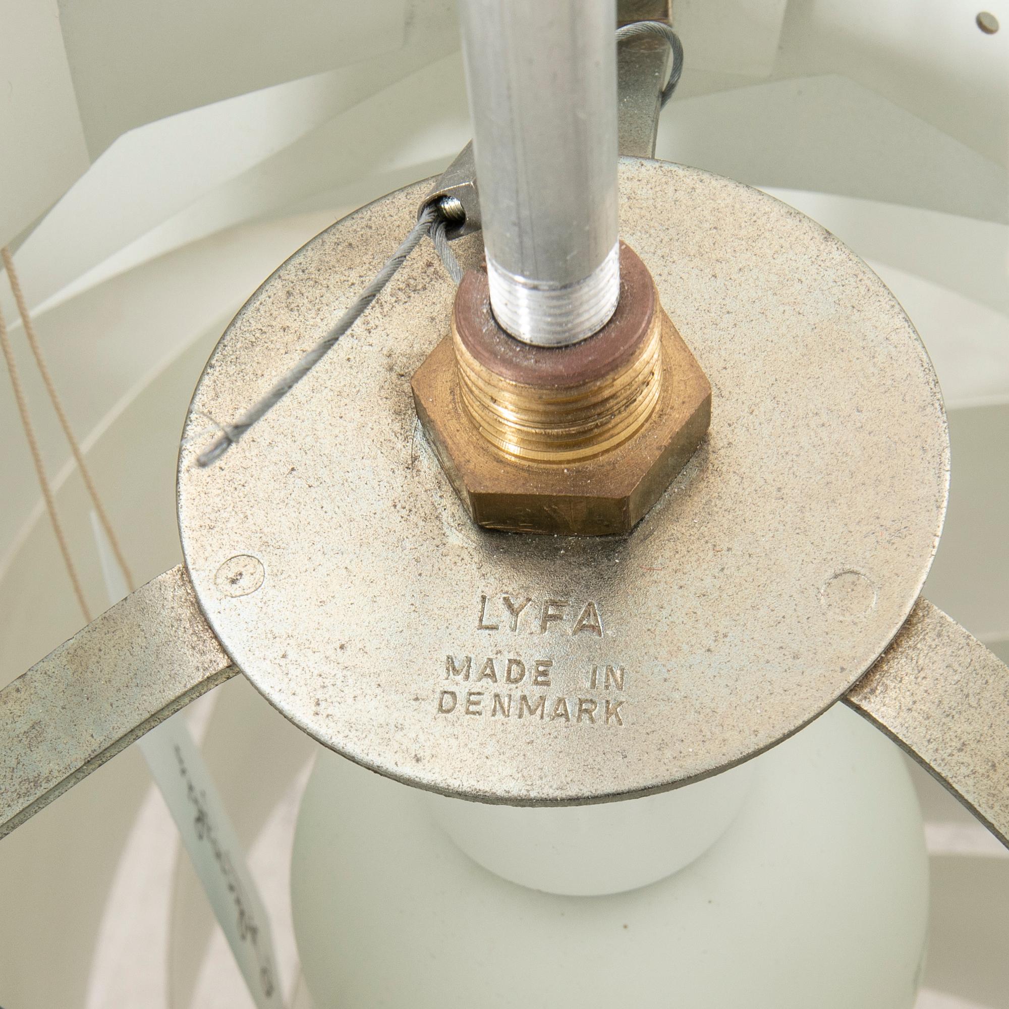 Louis Weisdorf, ceiling lamp "Turbo", Lyfa, Denmark, second half of the 20th century.