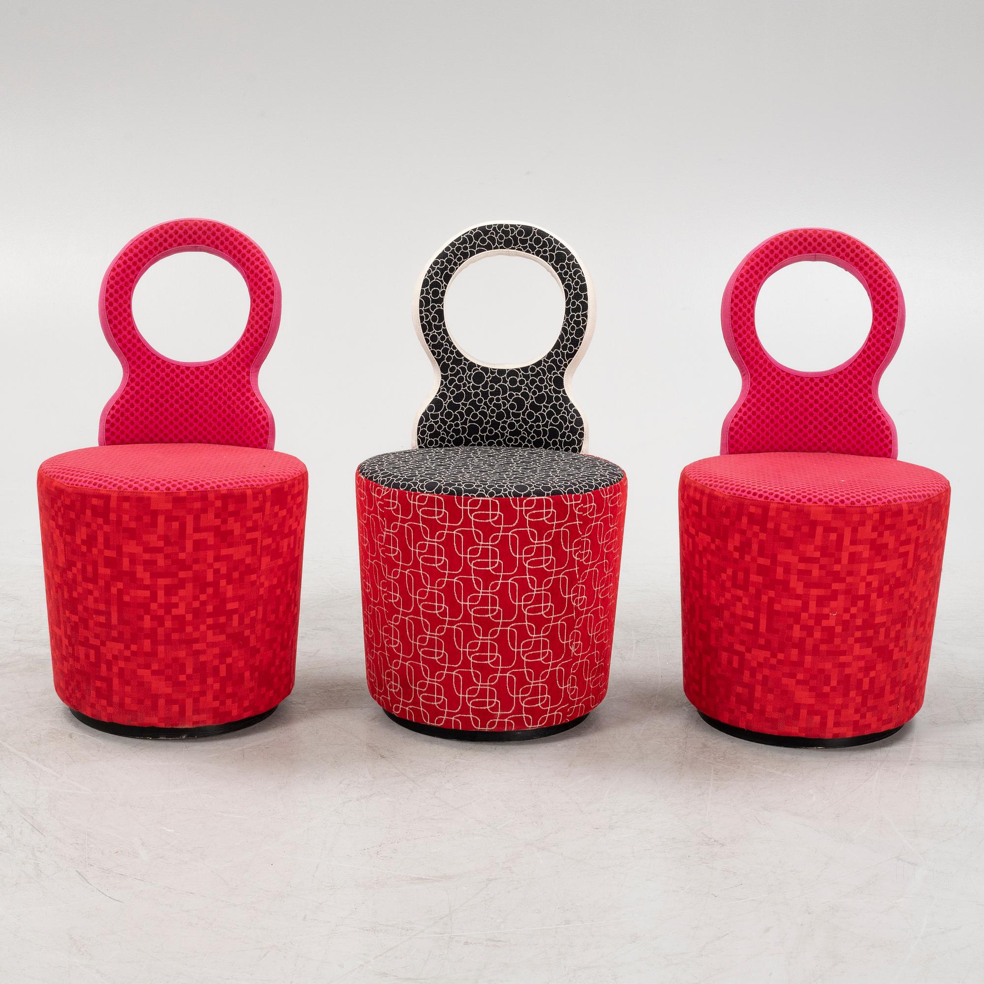 Alexander Lervik, a set of three 'Eye' chairs, Johanson Design.