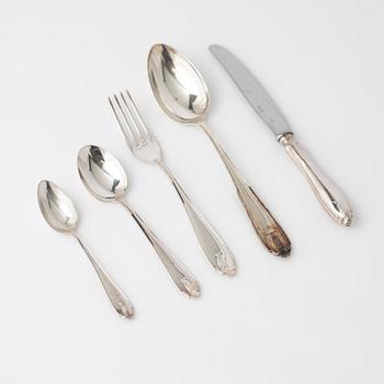 Cutlery service, 60 pieces, silver, "Vasa", GAB, Stockholm, 1980s-90s.