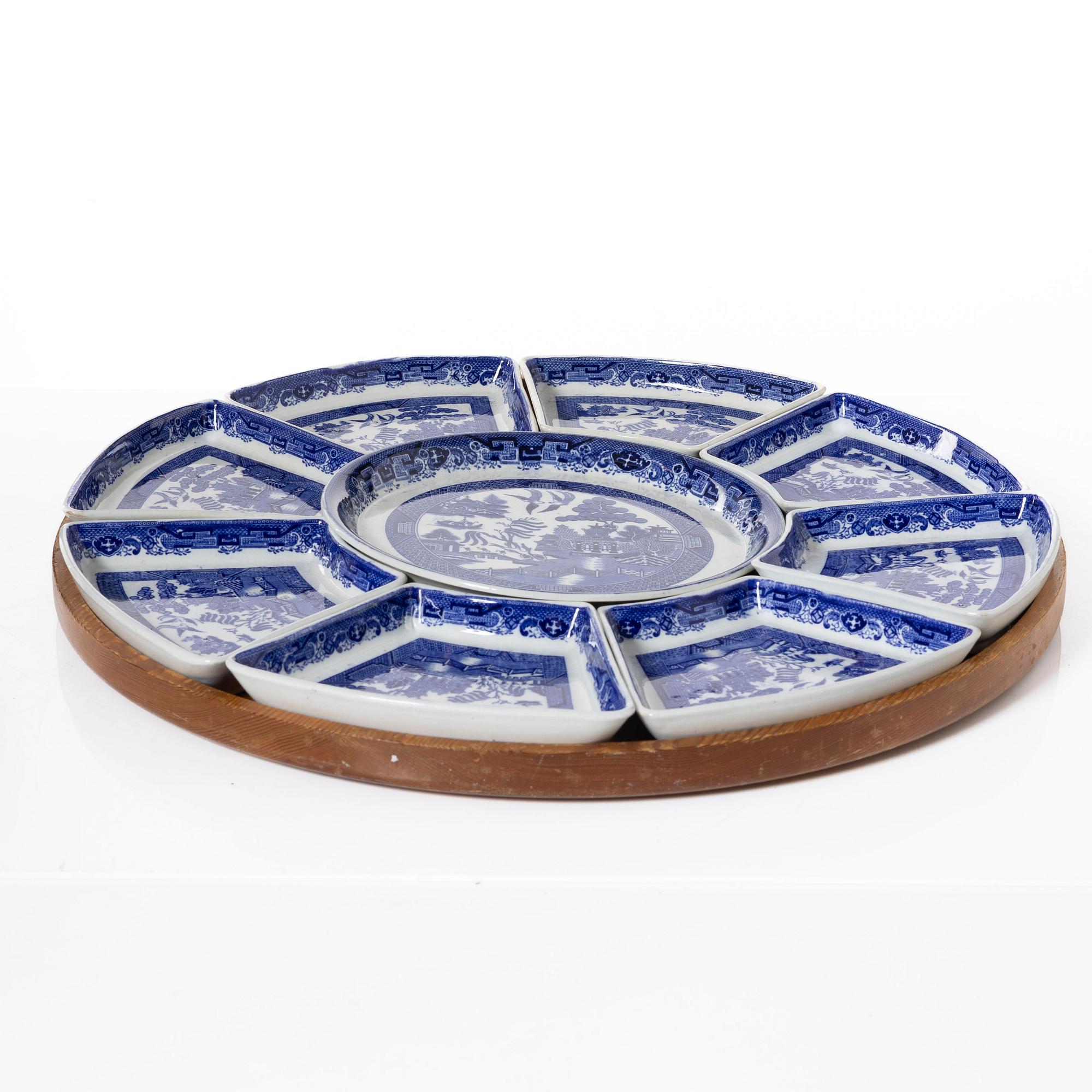 Cabaret, 9 pieces, flint ware, Gustavsberg.