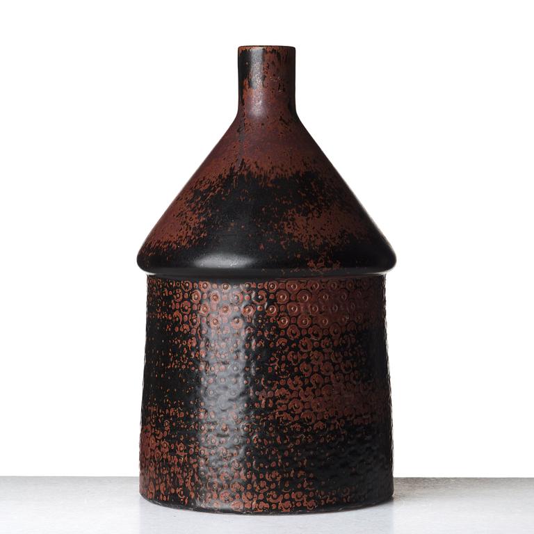 Stig Lindberg, a stoneware vase, Gustavsberg studio, Sweden 1966.