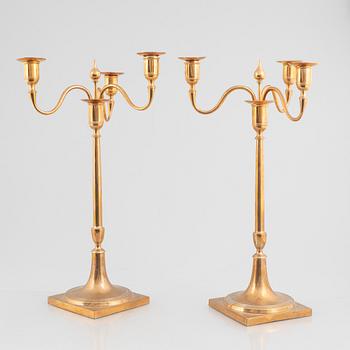 A pair of candelabra 20th century.