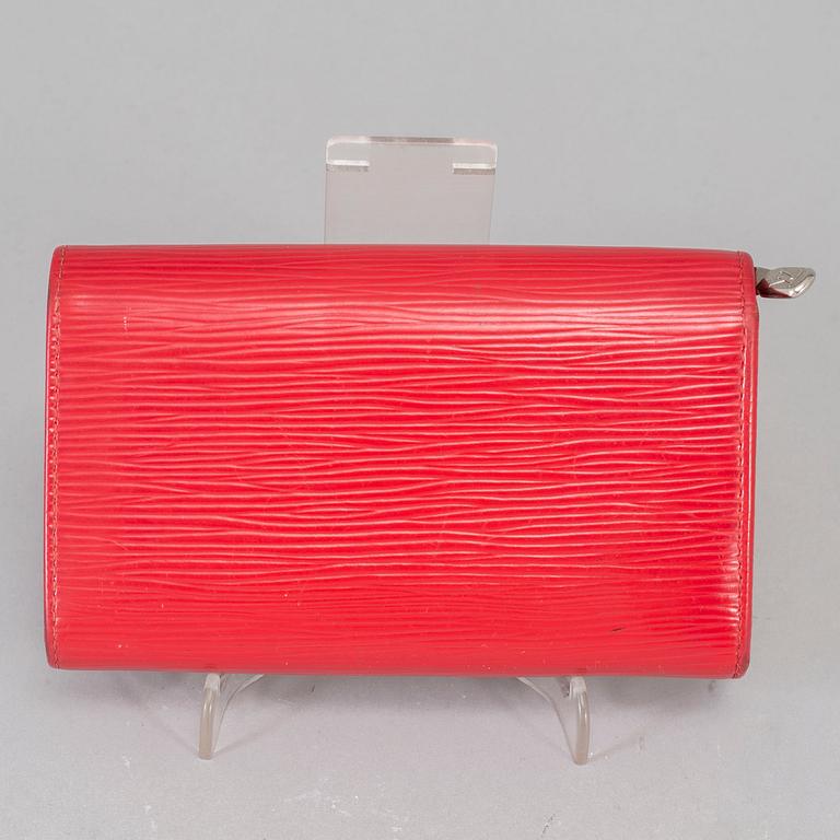 LOUIS VUITTON, A red Epi-leather wallet.