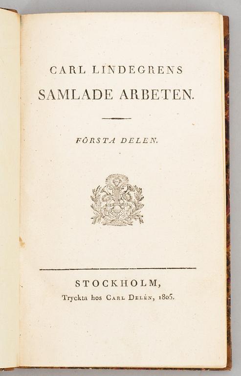 Äldre vitterhet, med Tessins brev till Gustaf III (7 vol).