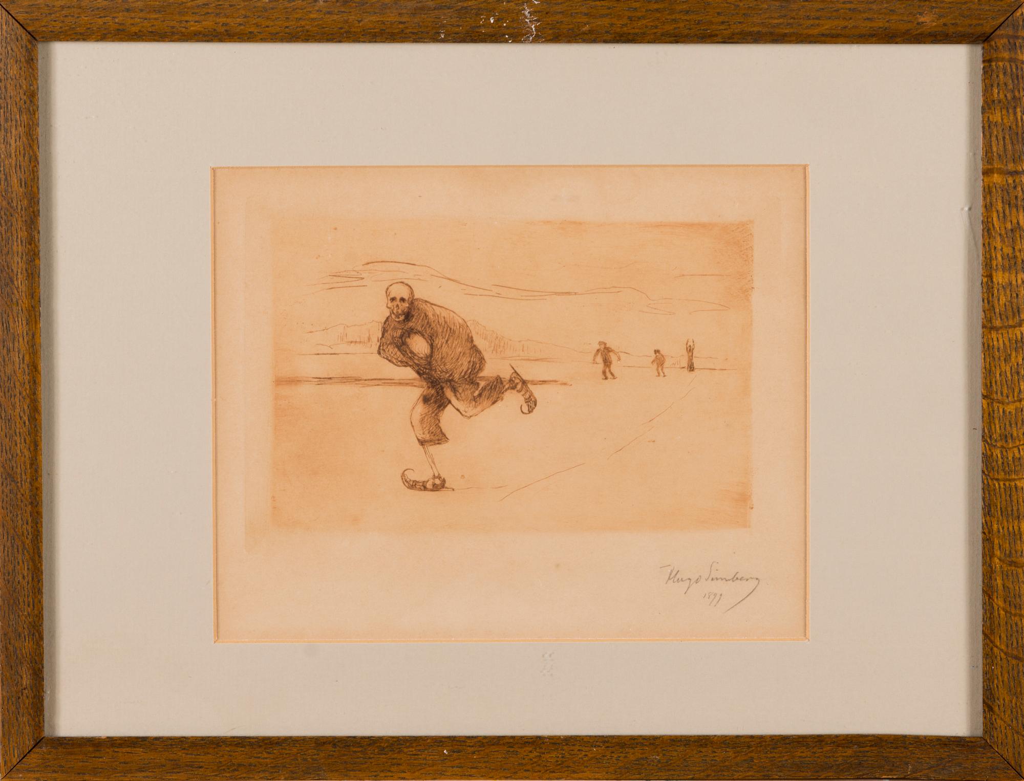Hugo Simberg, DÖDEN PÅ SKRIDSKOR.