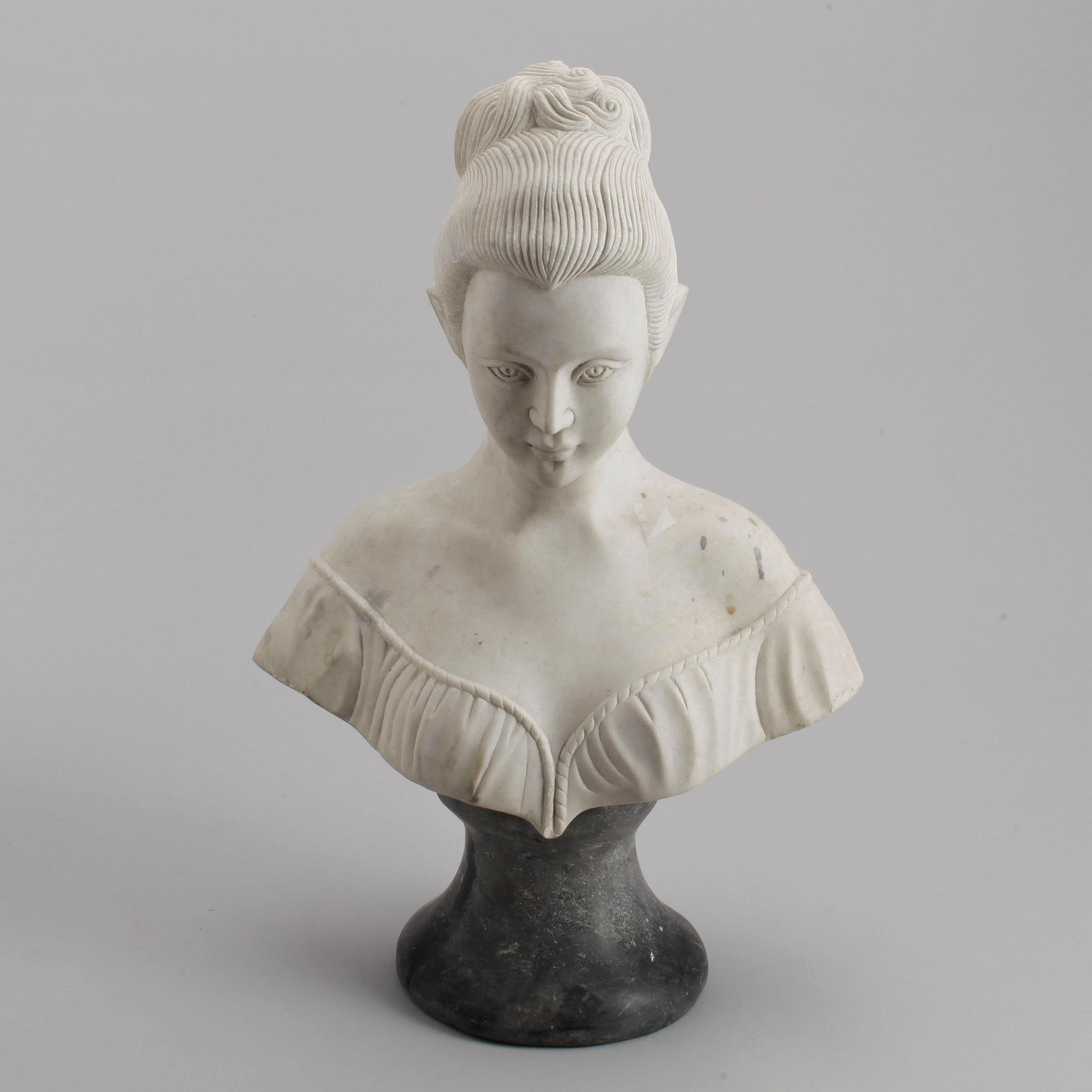 OKÄND KONSTNÄR, skulptur, marmor, 1800/1900-tal.