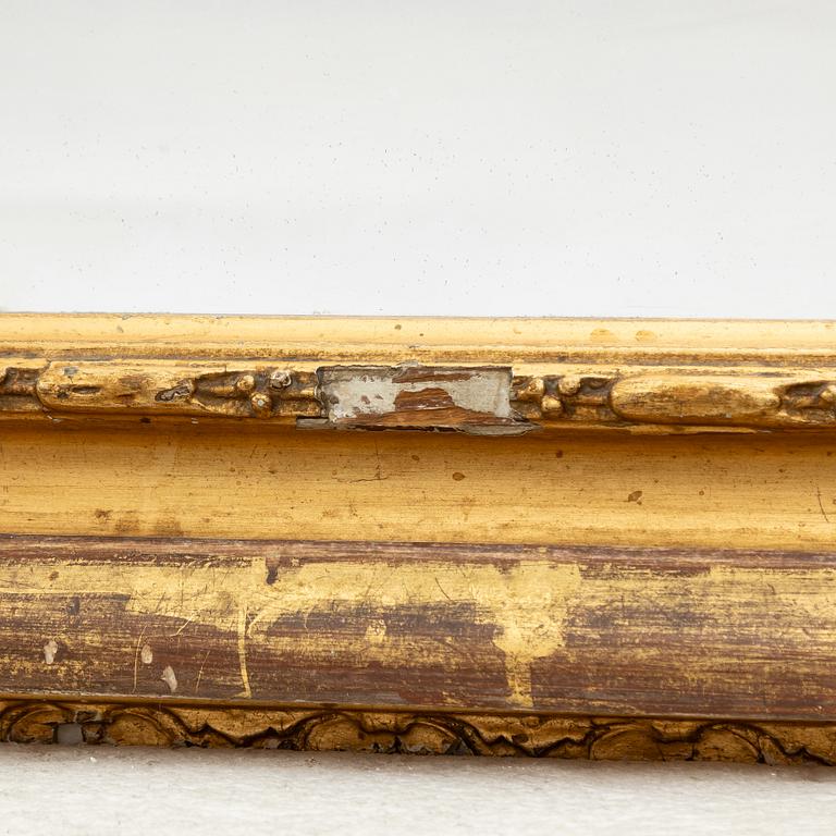 Mirror with console table, Rococo-revival, circa mid-19th century.