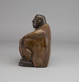 ÅKE HOLM, stoneware sculpture, signed.