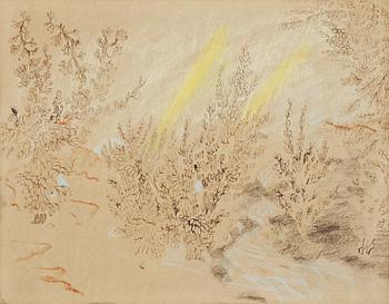 198. Carl Fredrik Hill, Vegetation by a stream.